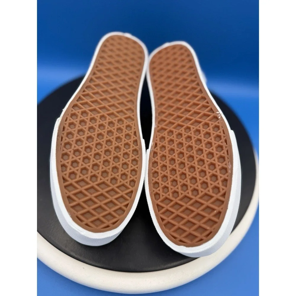 Vans Classic Slip On Stackform Checkerboard Women 7.5 White Ivory Platform Shoes